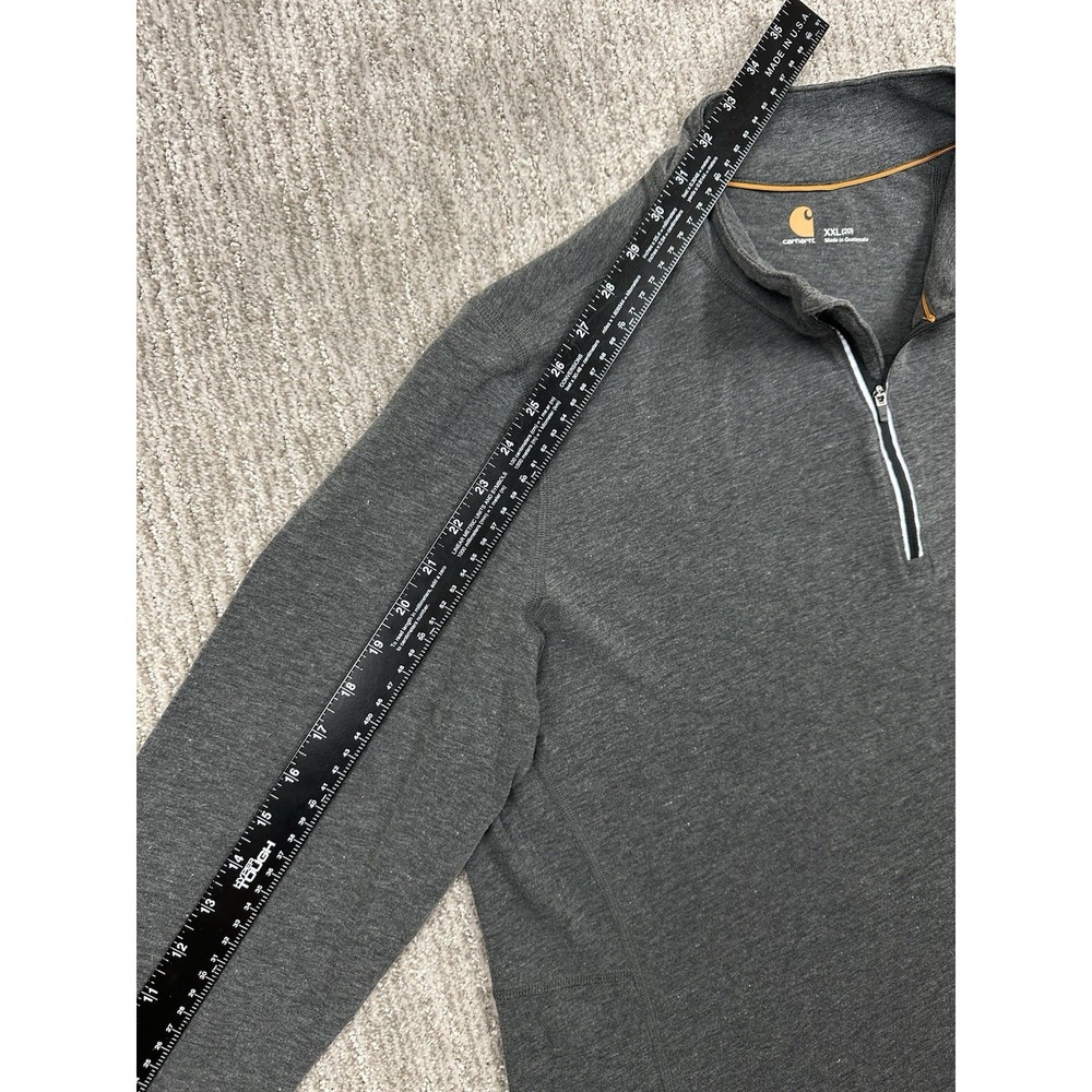 Carhartt Force Delmont Quarter Zip Shirt Womens 2XL Gray Pullover Long Sleeve - Picture 7 of 10